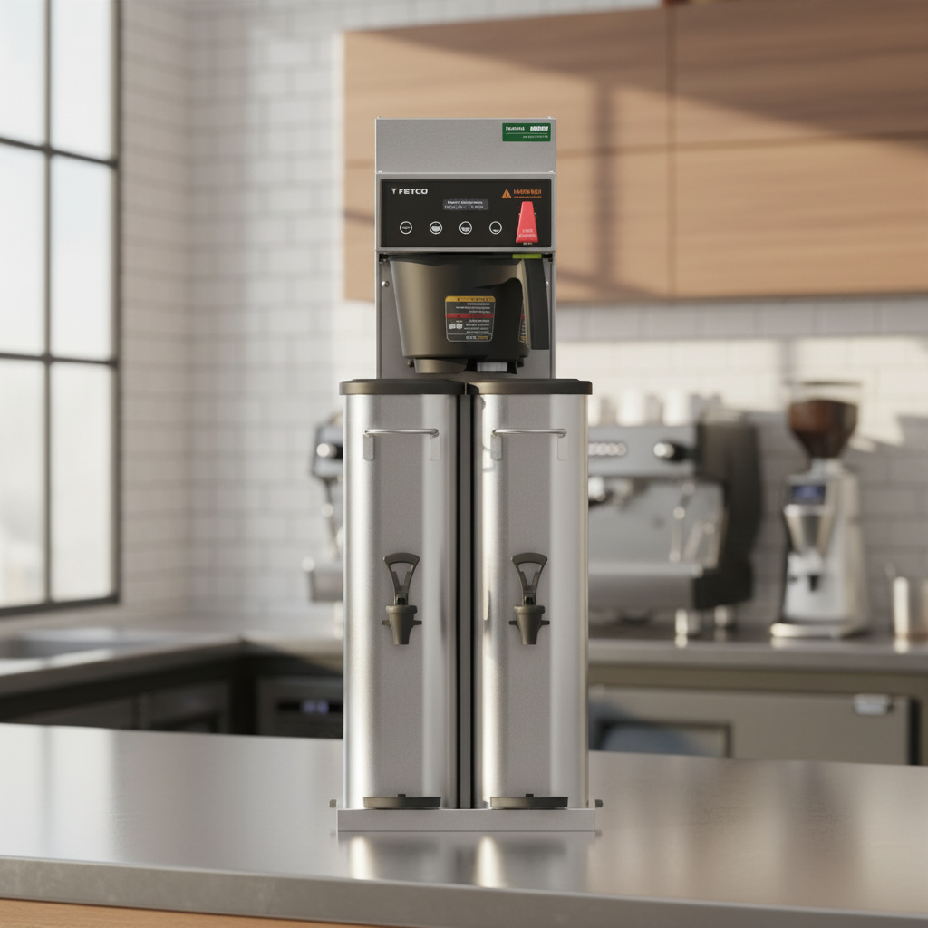 Fetco Tea Brewer in Modern Café Setting