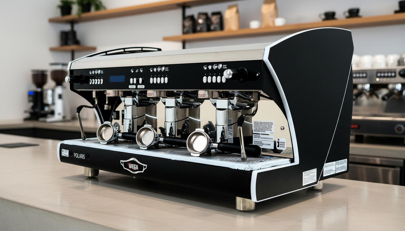 Wega Polaris 3-group machine in specialty cafe