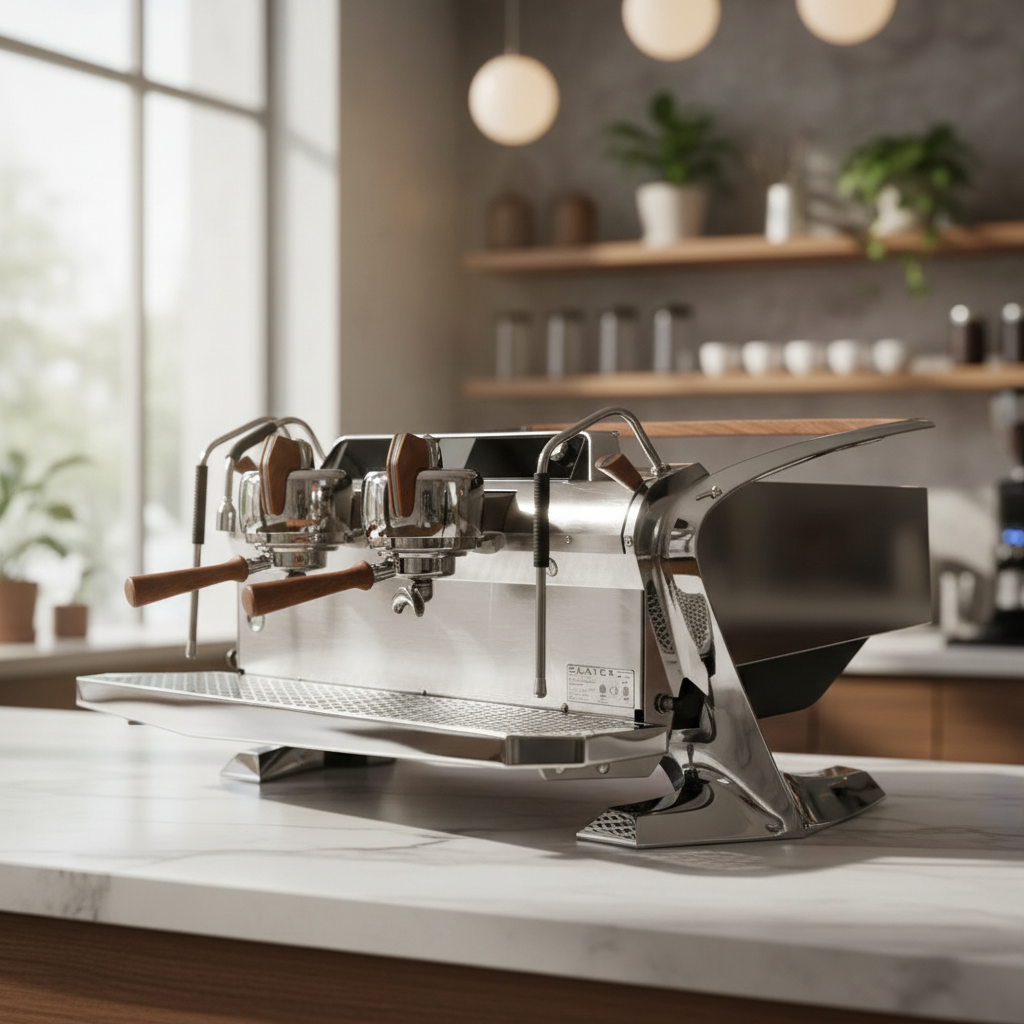 Slayer espresso machine in upscale café