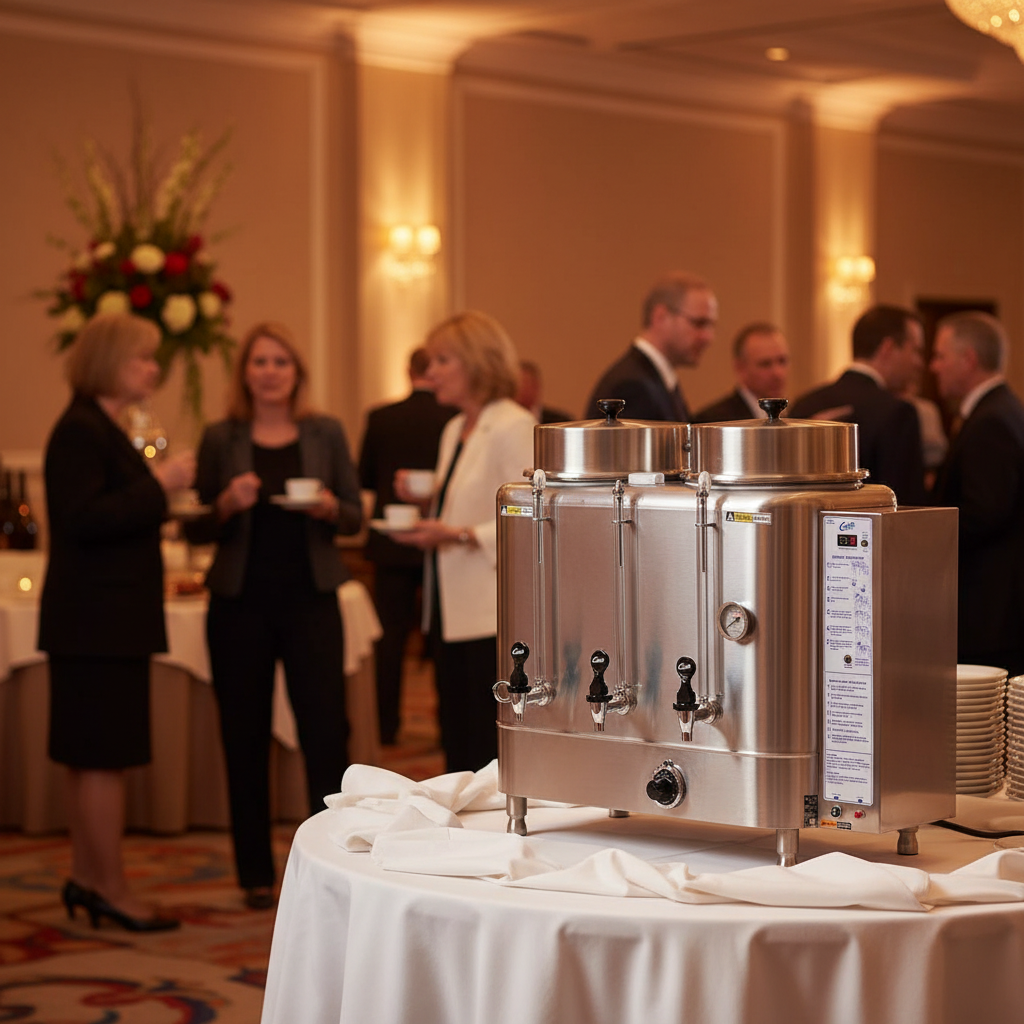Coffee urn at catered event