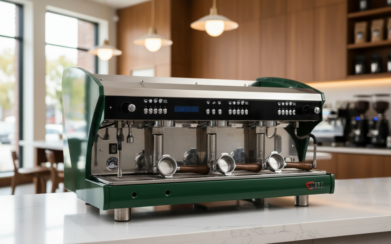 Modern specialty coffee shop setting