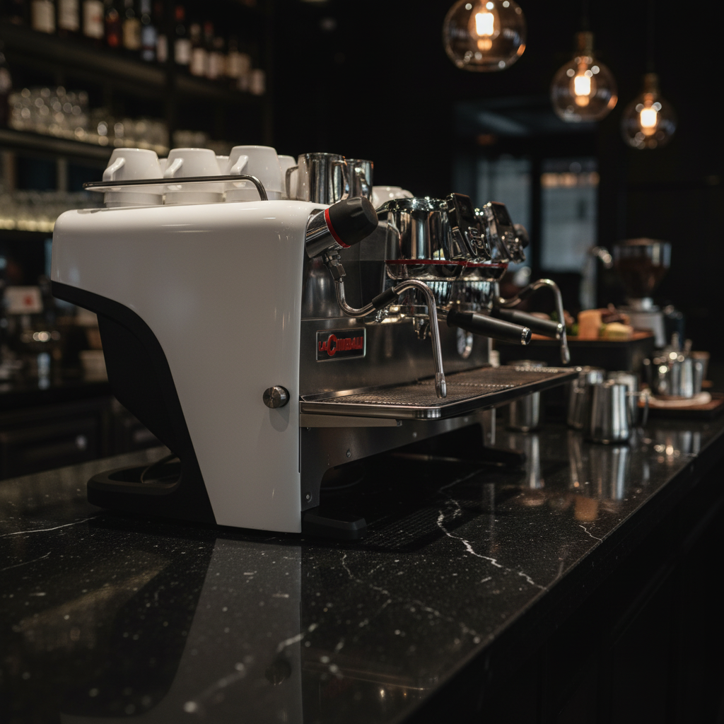 La Cimbali M200 side view in specialty coffee bar