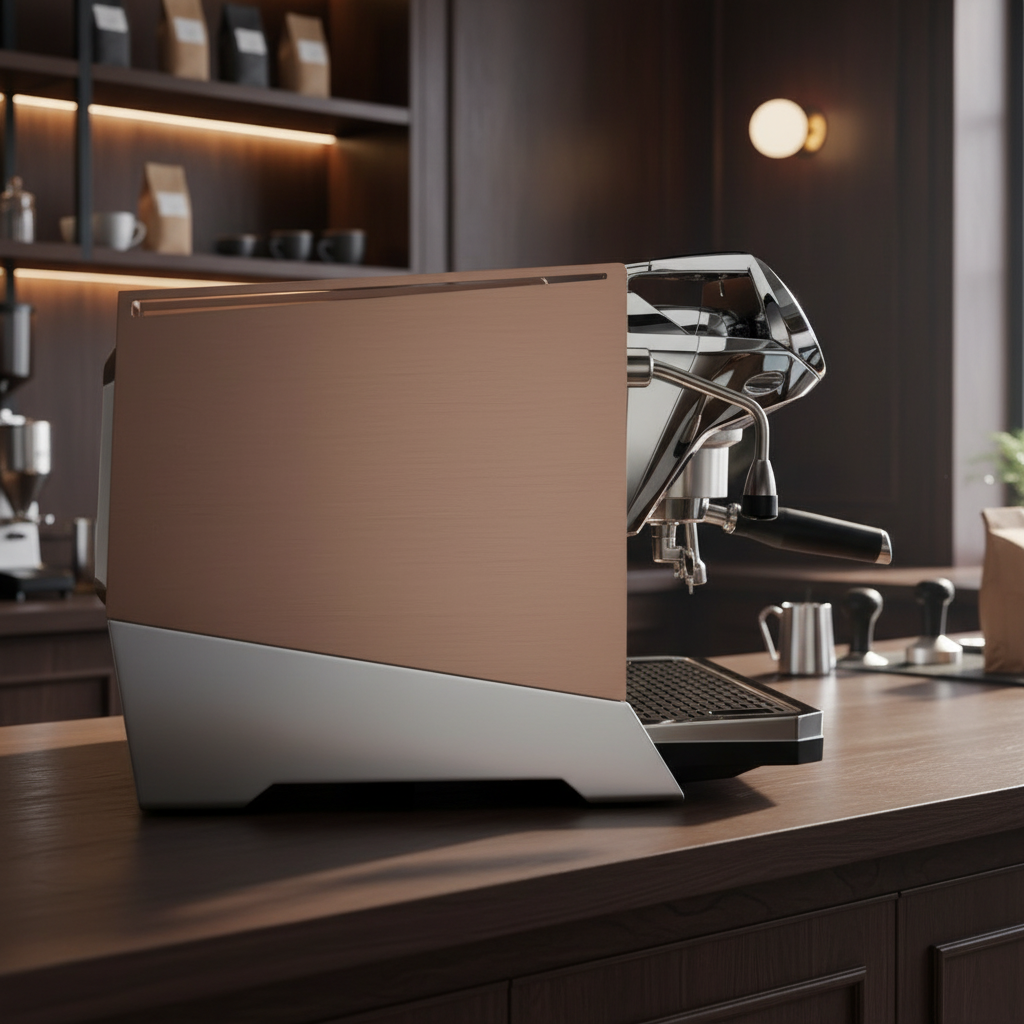 Side angle in elegant coffee bar