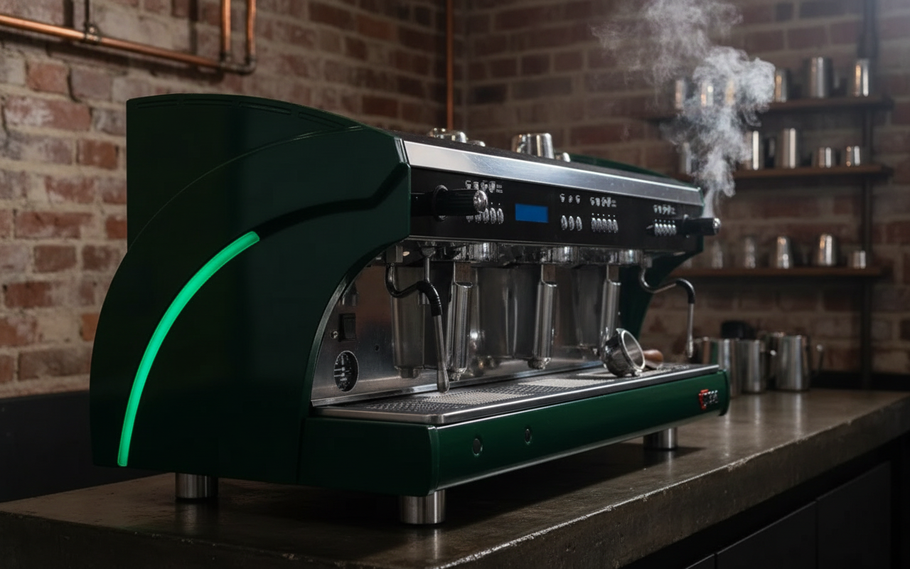 Industrial-chic coffee bar