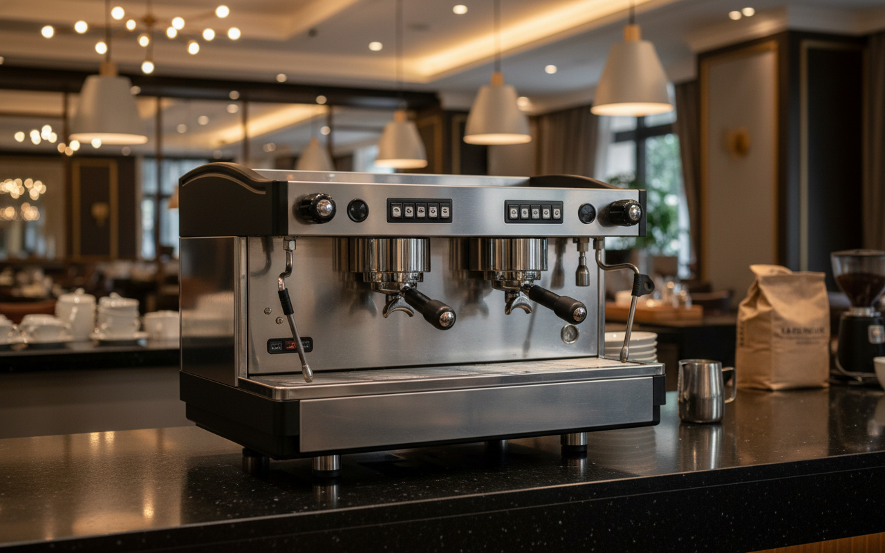 La Cimbali M27 in elegant restaurant setting