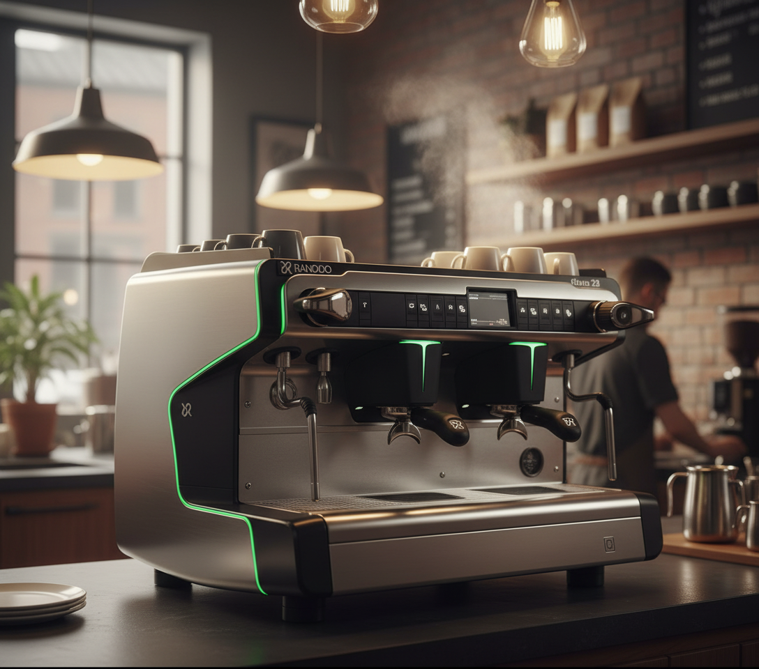 Three-Quarter Front View - Premium Café Setting