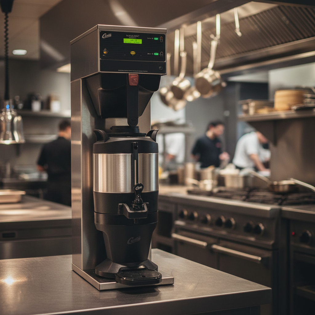 Coffee Brewer in Restaurant Kitchen