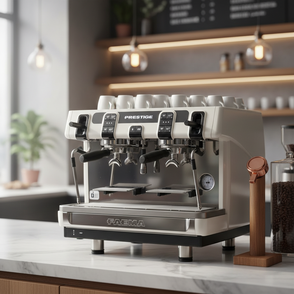 Faema Prestige in modern cafe setting