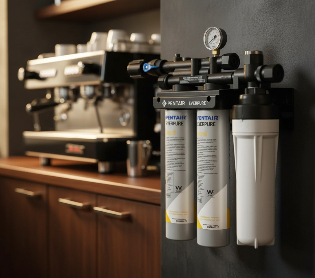 Pentair Everpure filtration system in premium coffee shop