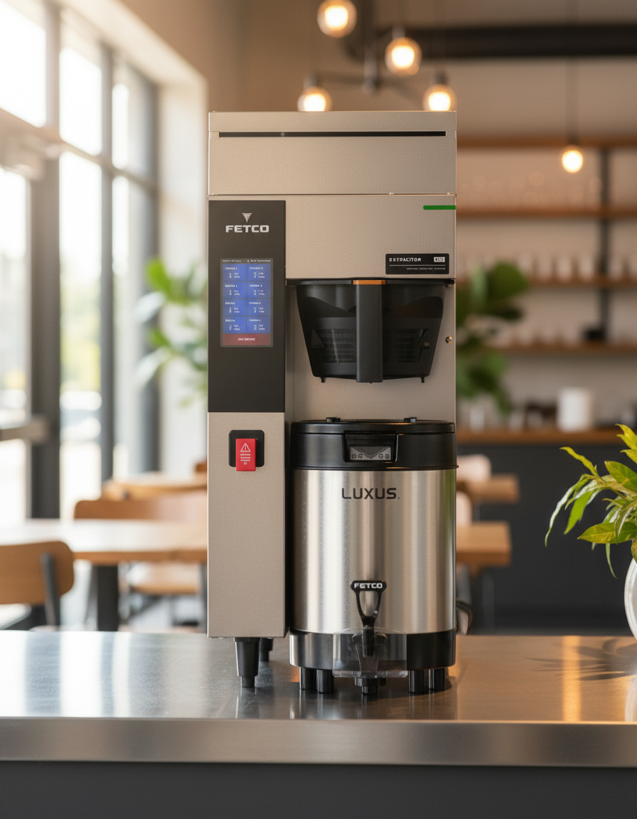 Fetco Coffee Brewer in Café Setting