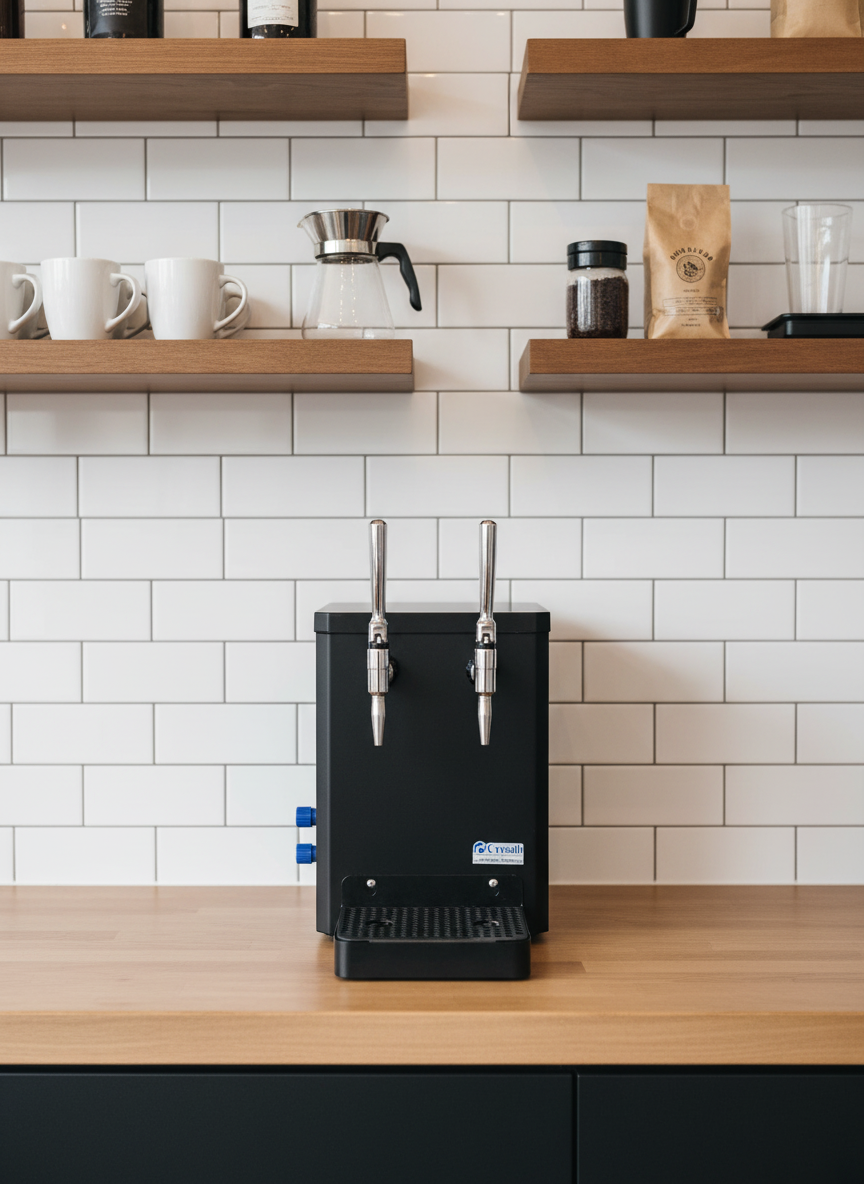 Crysalli Dispenser in Minimalist Café