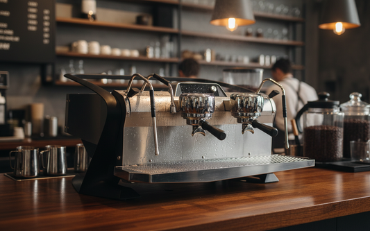 Slayer espresso machine in professional coffee shop