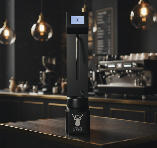 Perfect Moose Greg in luxury dark café