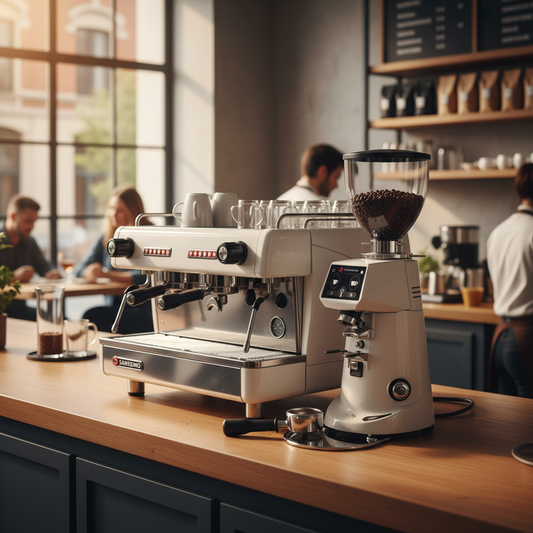 Espresso machine combo in upscale cafe