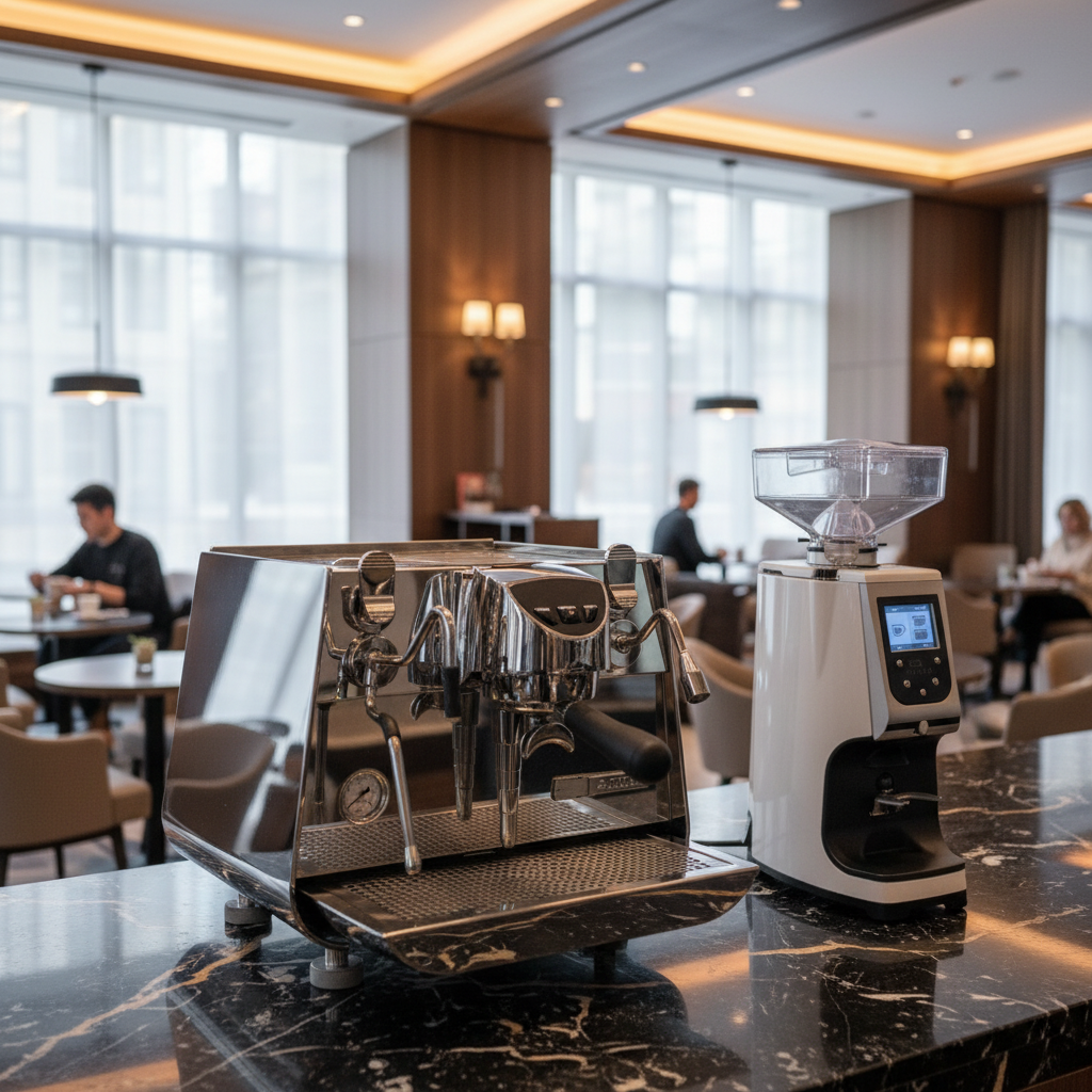 Premium machine in luxury hotel café