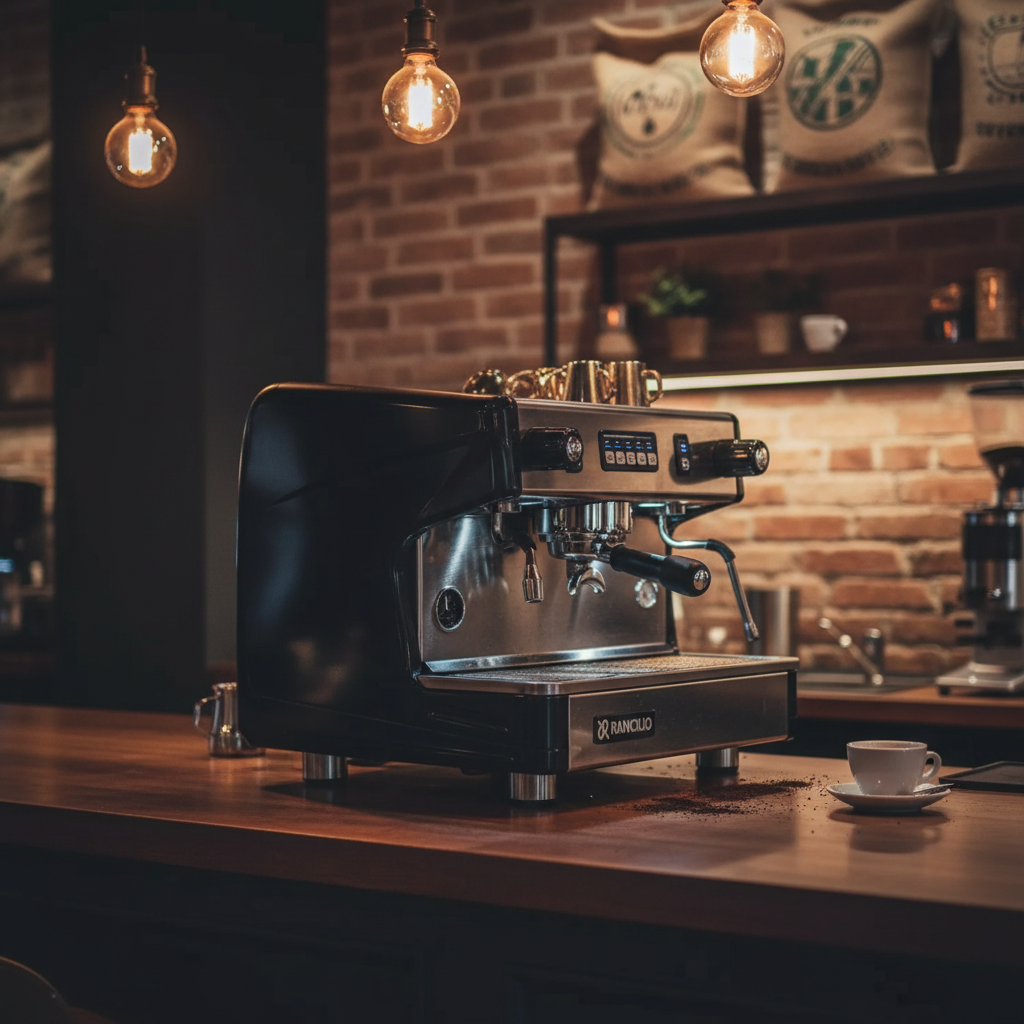 Rancilio Classe 5 in elegant coffee bar