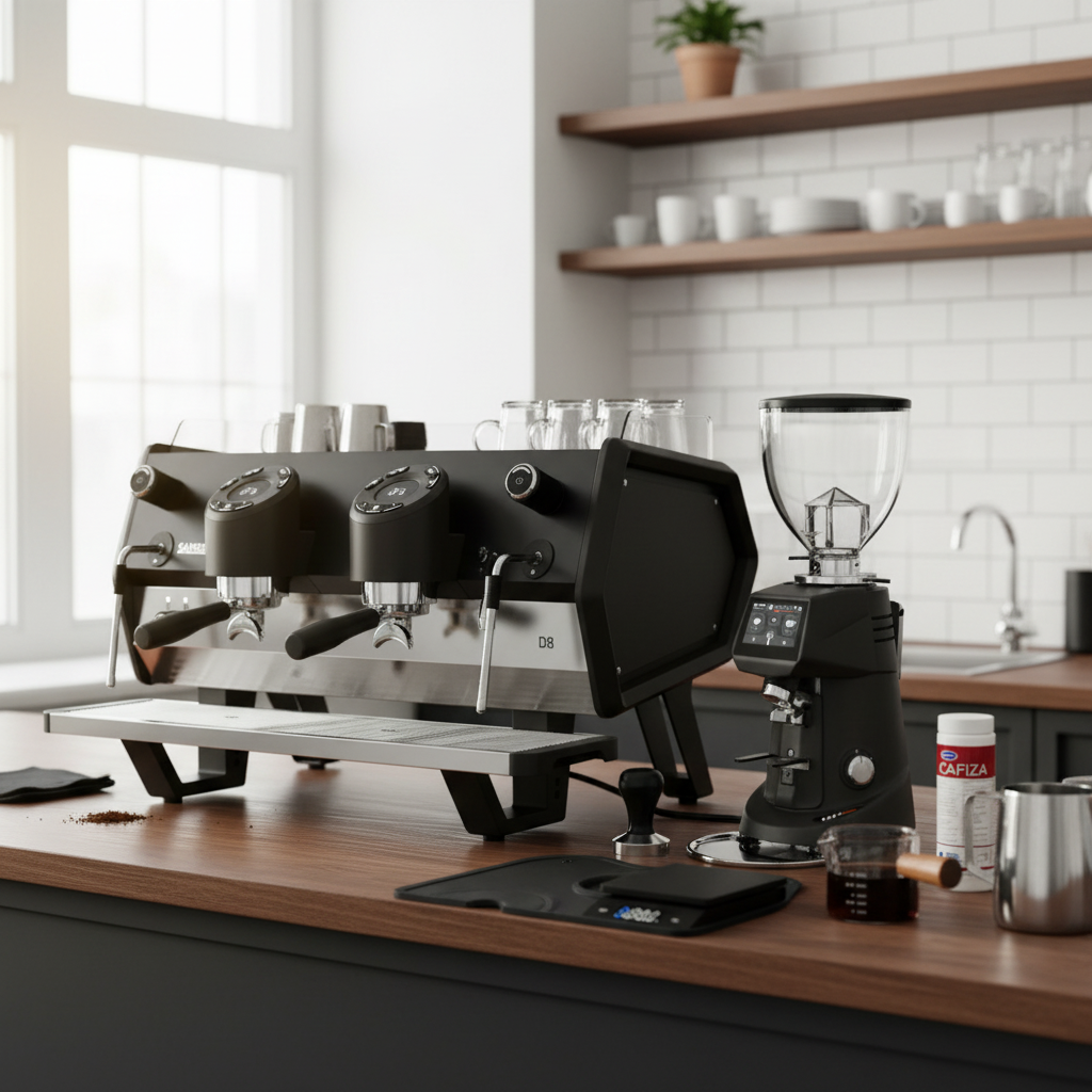 Modern coffee bar environment