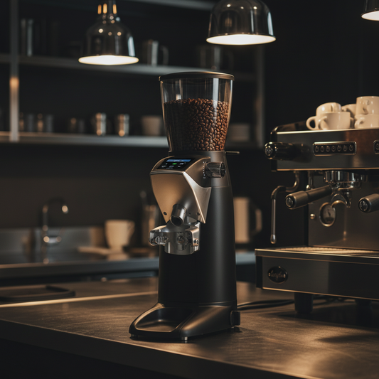 Compak PKF grinder at barista workspace