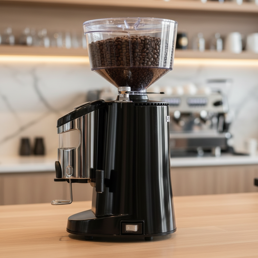 Nuova Simonelli MDXS side view in cafe environment