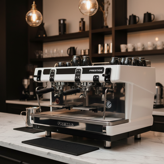 Faema Prestige A/2 Tall Cup - 2 Group Commercial Espresso Machine with Autosteam