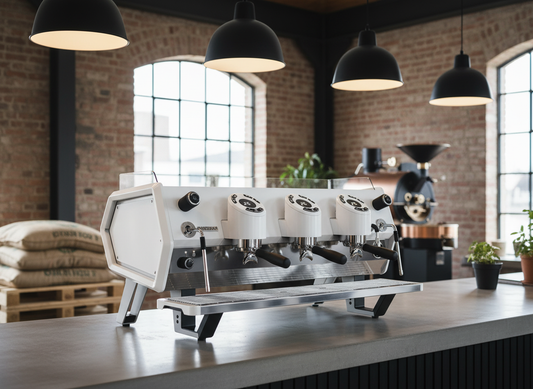 Sanremo D8 3 Group Commercial Espresso Machine - Total White