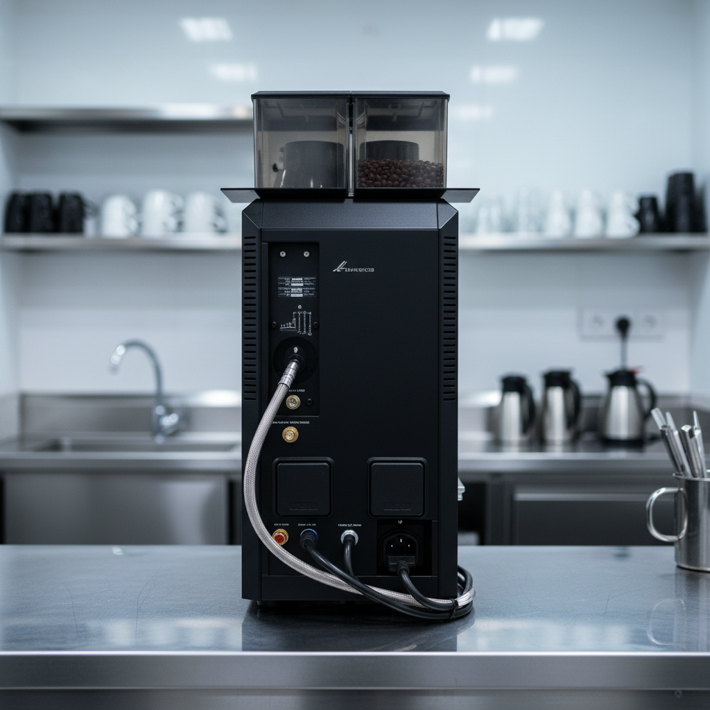 Rear view in commercial kitchen