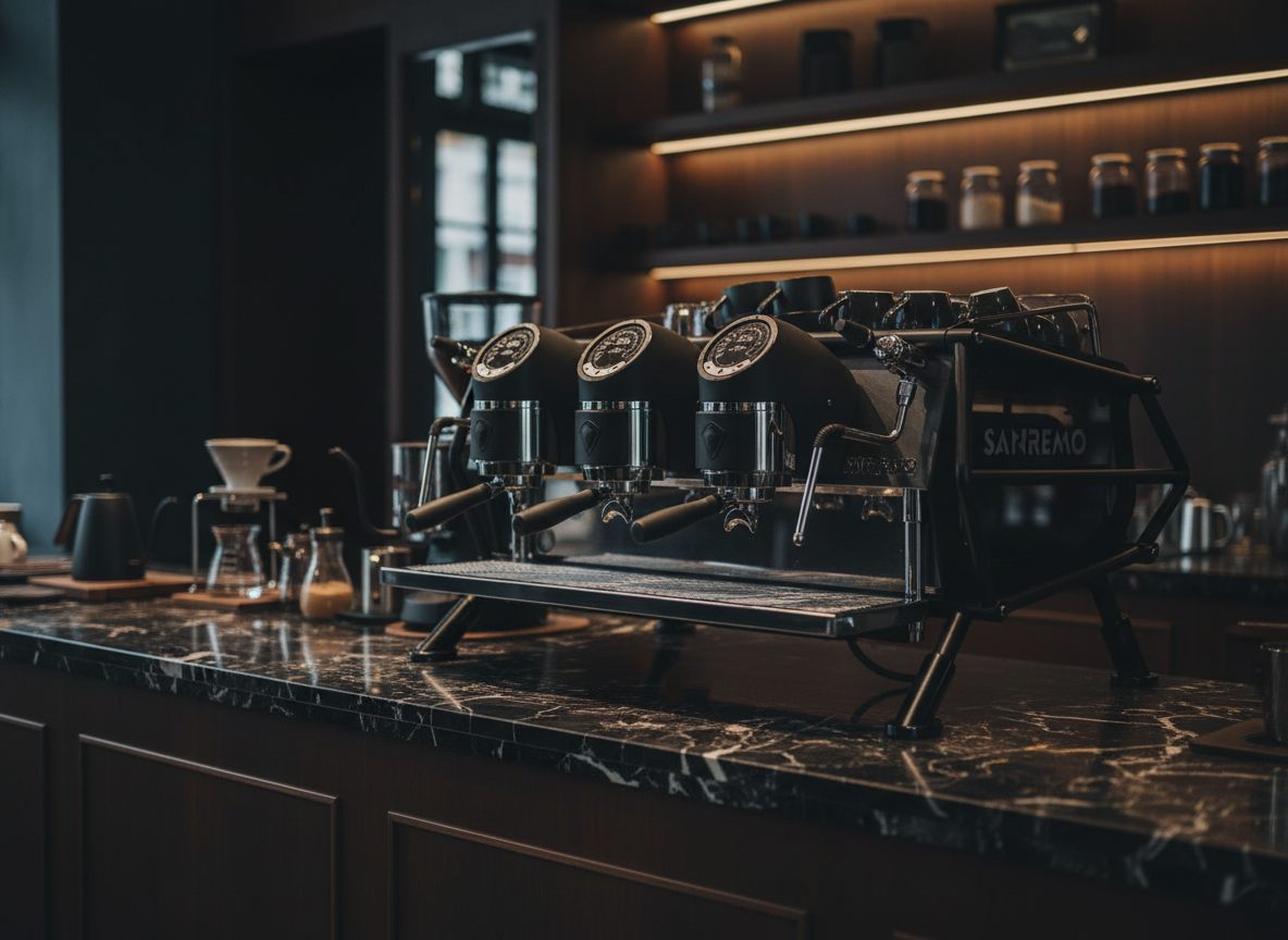 Sanremo Cafe Racer - Front View in Premium Cafe Setting