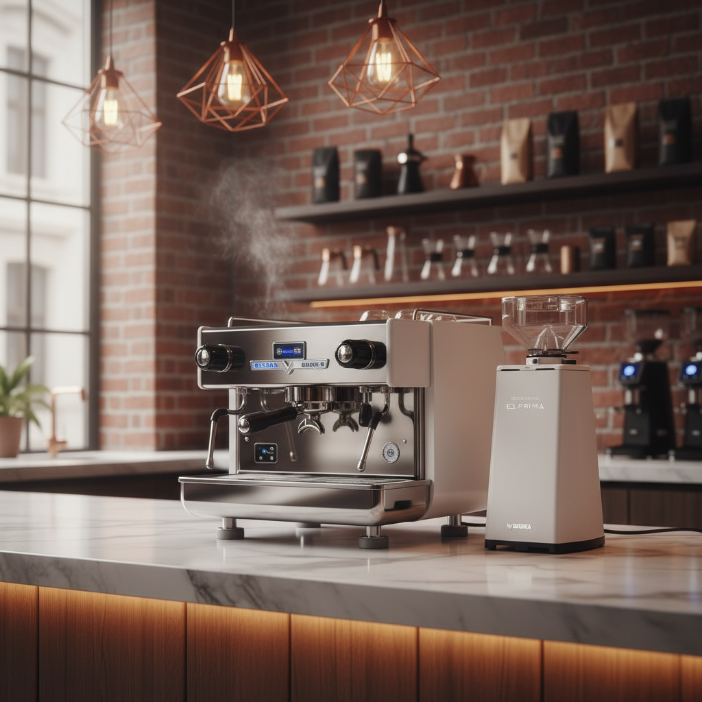 Victoria Arduino in specialty coffee shop