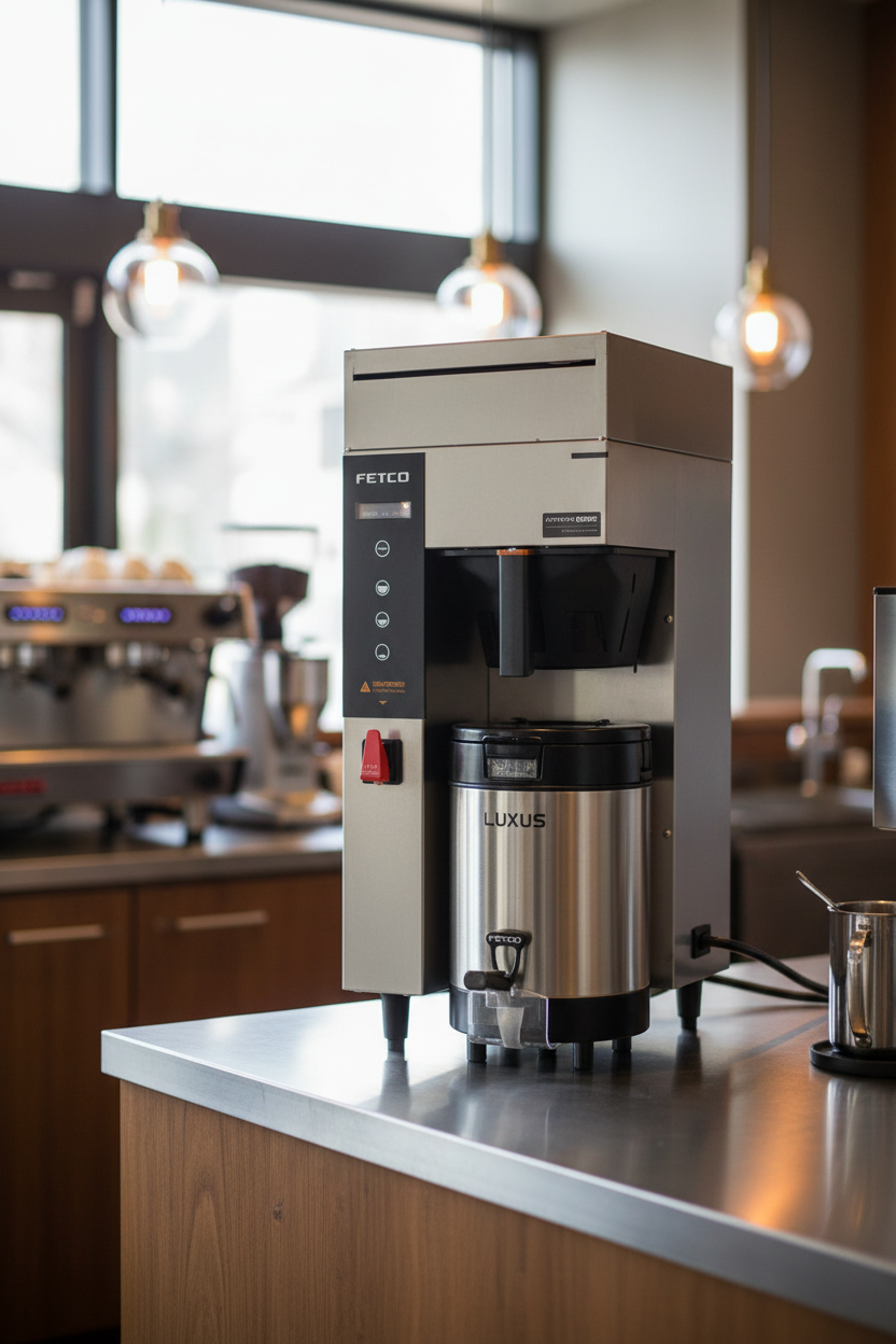 Fetco Coffee Brewer in Café Setting