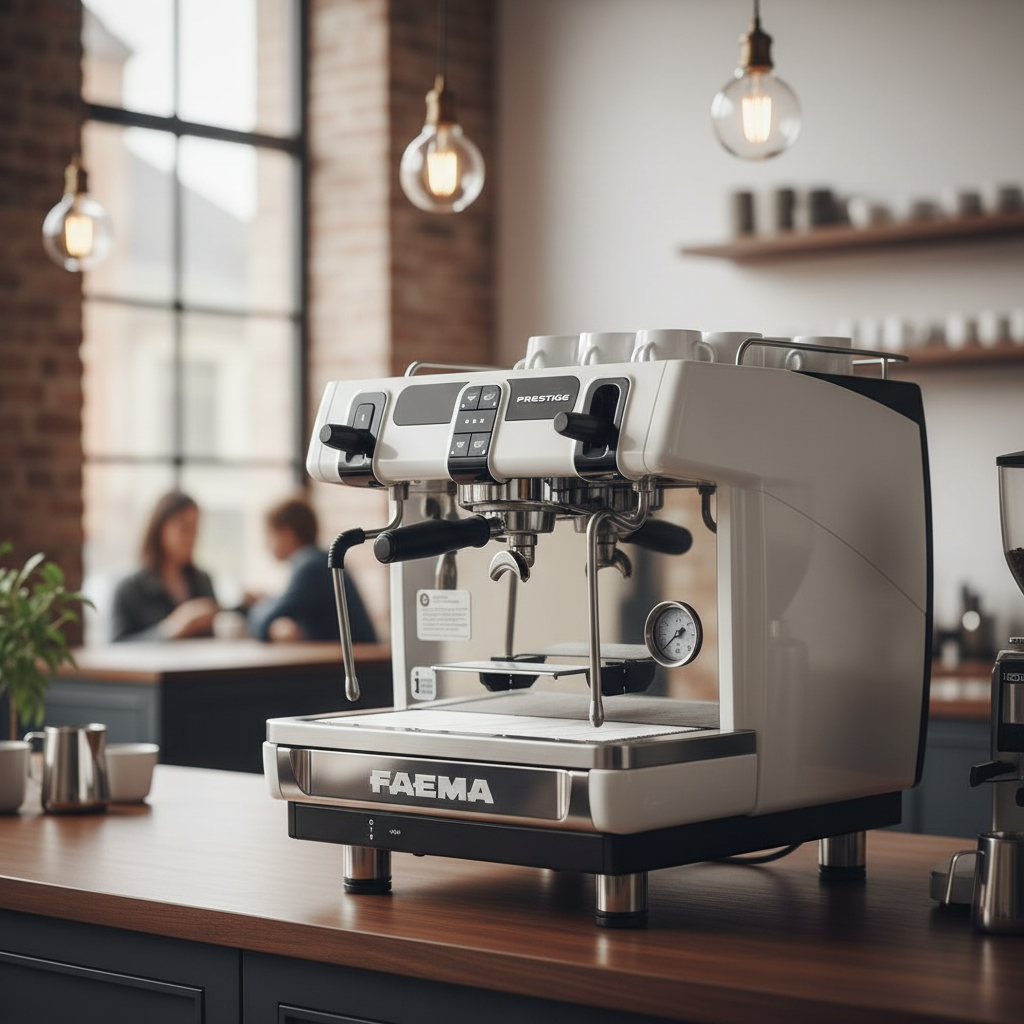 Faema Prestige in modern café - front view