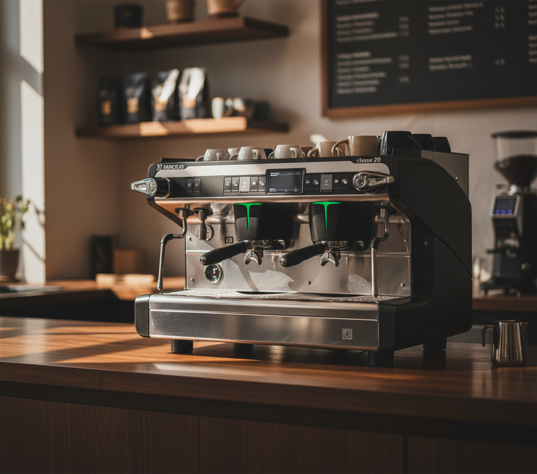 Front view in coffee shop