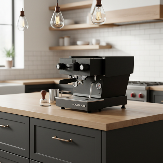 La Marzocco Linea Mini R - Detail View with Enhanced Background