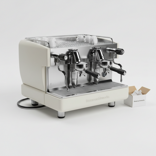 2 group Off-White High-Cup Commercial Espresso Machine (Open-Box)