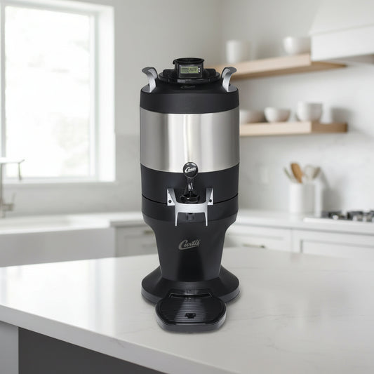 Wilbur Curtis 1.0 Gallon Thermal Freshtrac™ Dispenser with Lockable Base and Wide Mouth Lid