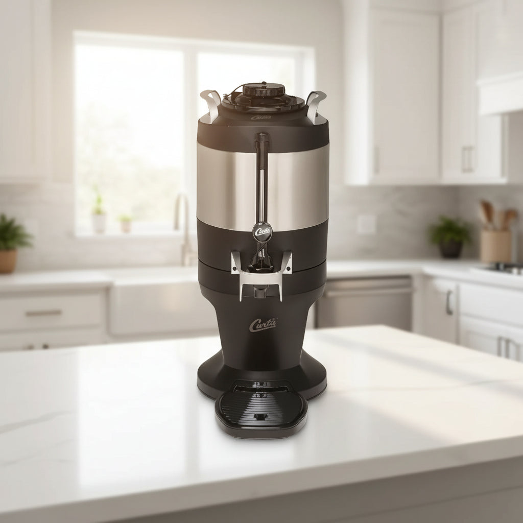 Wilbur Curtis ThermoPro 1.0 Gal. Insulated Dispenser with Black Sight Glass and Wide Mouth Lid